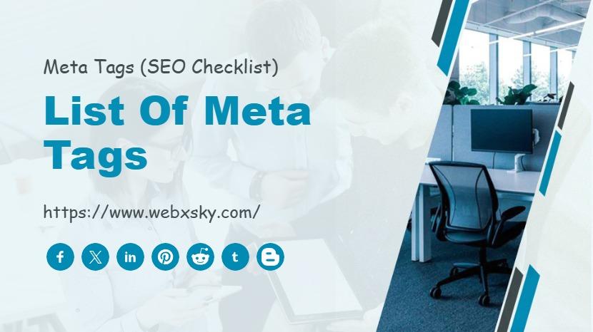 List of Meta Tags